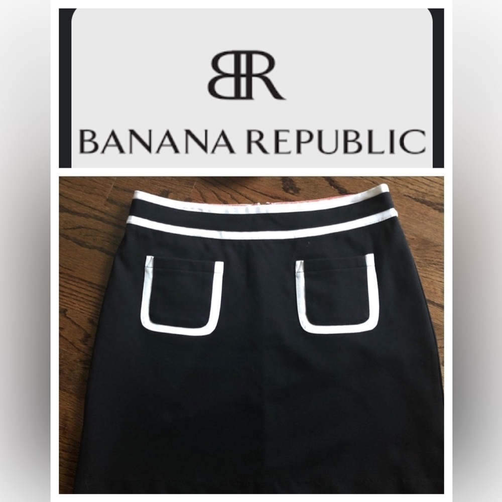 Banana Republic Black & White Skirt
